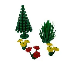 Lego Trees Plant Lot Prickly Bush Pine Tree Flowers Set