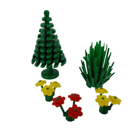 Lego Trees Plant Lot Prickly Bush Pine Tree Flowers Set