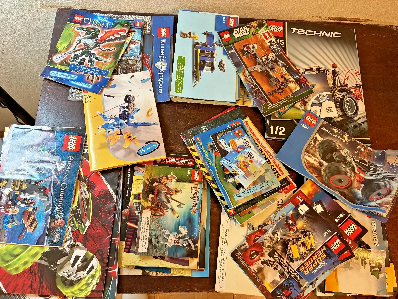 Lego Manual Only Lot of 60 Mix, Creator, Technic, Chima, Racers, Knights, ++