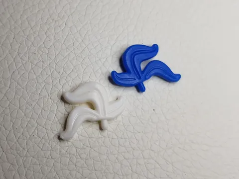 2x Blue and White Plume Minifigure for Castle - Knights Plumes - for Lego