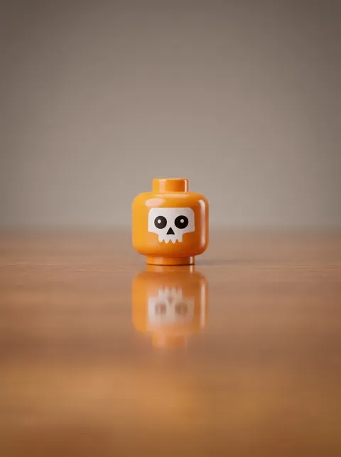 Lego Orange Skull Mask COD Ghost Custom Inspired Printed Head