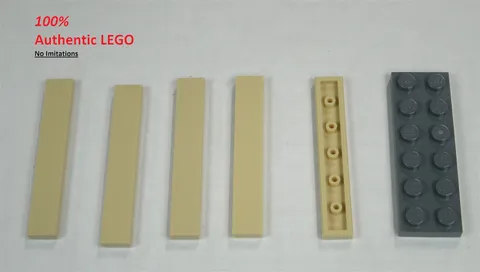 LEGO NEW 1x6 Tan Tile (5x) 4157277 Brick 6636