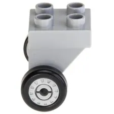 Lego Duplo 13534 Gray 2X2 Airplane Landing Gear with Wheels