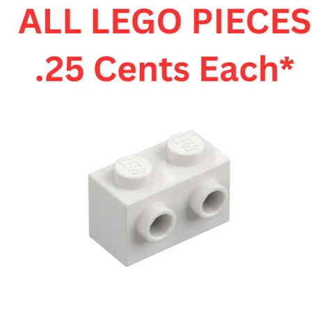 LEGO Brick 1x2 Studs One Side White 11211 - Genuine LEGO Parts Pieces Bulk
