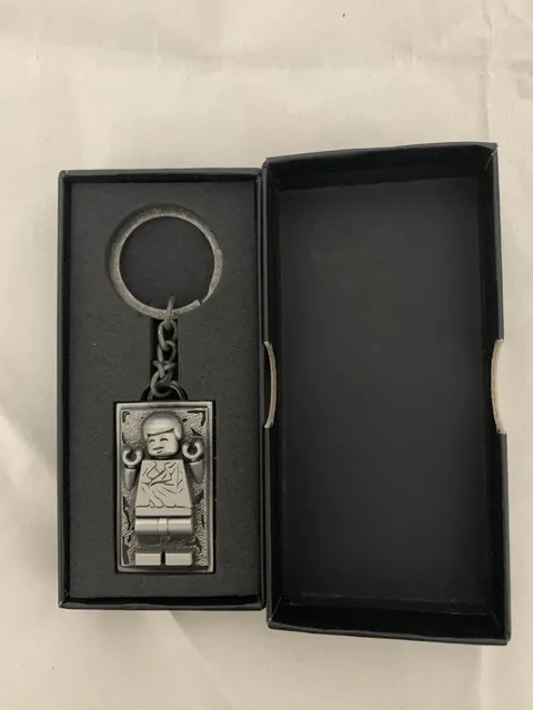 New LEGO Star Wars Han Solo In Carbonite Metal Keychain VIP