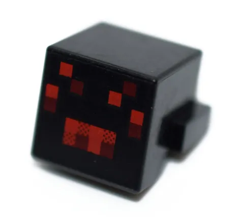 LEGO Black Minecraft Spider Head minifigure creature pixelated red 6335371