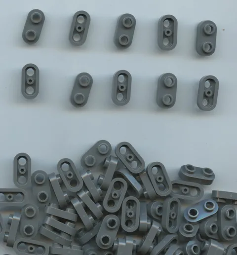 LEGO x 60 Dark Bluish Gray Plate, Round 1 x 2 with Open Studs bulk lot 35480