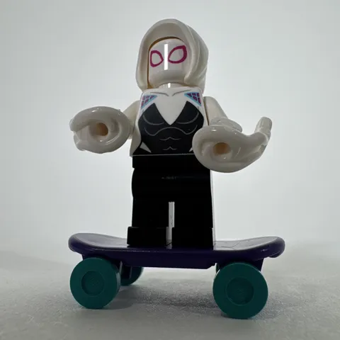 Lego Marvel Ghost Spider / Spider-Gwen, White Hood Smooth Minifigure