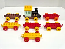 LEGO Duplo Disney Mickey Mouse Train Engine and lot of 6 Carriages + BONUSES!