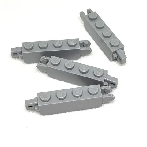 LEGO Part Lt. Bluish Gray Hinge Brick 1 x 4 Vertical 30387 - Qty. 4