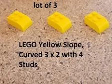 LEGO Yellow Slope Curved 3 x 2 with 4 Studs