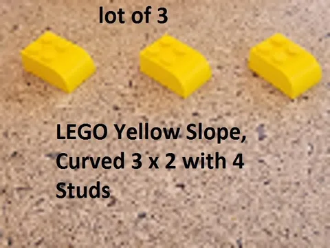 LEGO Yellow Slope Curved 3 x 2 with 4 Studs