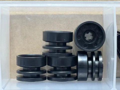 LEGO Parts - Black Wheel 18mm D. x 14mm - No 55982 - QTY 5