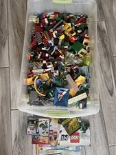 Lego Bulk Lot - 8.8 Pounds Of Random Assorted LEGO And Manuals