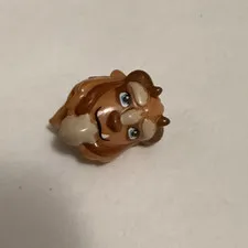 LEGO 25878pb02 FRIENDS BEAST HEADGEAR MASK REDDISH BROWN HORNS BLUE EYES Dp097