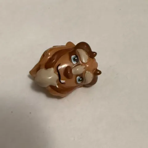 LEGO 25878pb02 FRIENDS BEAST HEADGEAR MASK REDDISH BROWN HORNS BLUE EYES Dp097