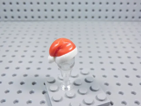 LEGO Santa Cap Hat Red w/ White Christmas Headgear Minifig AZ