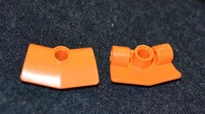 (2) 2x3 Orange Technic Curved 2x3x1 Panel Bricks ~ New Lego Parts ~