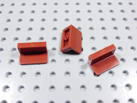 LEGO Lot of 3 Dark Red 1x2x1 Wall Panels BD