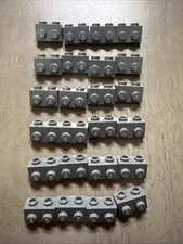 LEGO 99781 Dark Bluish Gray Bracket 1 x 2 - 1 x 2 - 24 Pieces