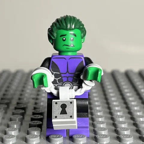 Lego Beast Boy Minifigure sh0198 76035 Jokerland DC Super Heroes Batman 1i