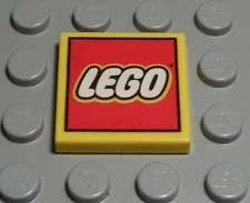 Lego Tile - Tile 2x2 Yellow with Decor Lego