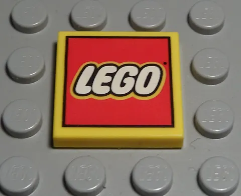 Lego Tile - Tile 2x2 Yellow with Decor Lego