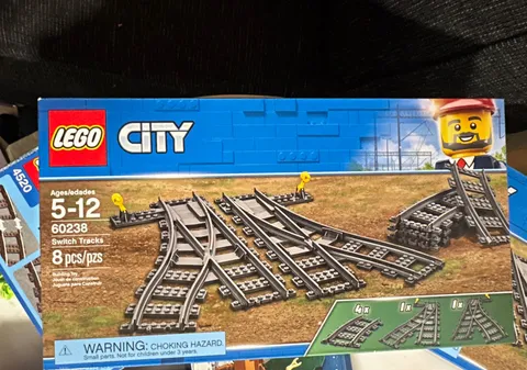 LEGO CITY 60238 Switch Tracks Train Track Set - 8 Pieces, Ages 5-12