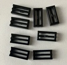 Lego 8x NEW Tile 1x2 Grille with Bottom Groove BLACK #2412b