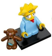 LEGO Maggie Simpson, The Simpsons, Series 1 (Complete Set with Stand an colsim-5