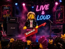 LEGO Minifigure Series 12 Rock Star with Red Keytar, Musician, CMF