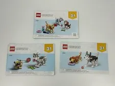 3 in 1 Puppy Dogs Lego Creator 31137 Set of 3 Instruction Manuals Only 2023