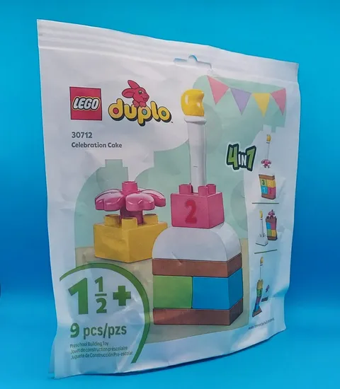 LEGO DUPLO Celebration Cake 30712 4-in-1 Polybag Set, 9 pcs, Age 1½+