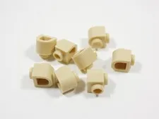 LEGO Lot of 8 Tan 1x1x2/3 Half Round Bricks S6