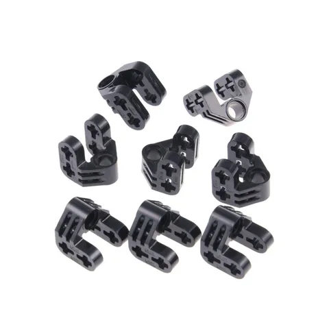 8x lego Technic Axles Pin Connector Black Angle Cross Hole 42193 92907
