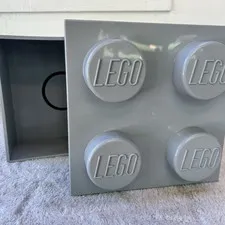 2019 LEGO Storage Brick 4 Stud – Light Gray Container (Stackable) 9.75” x 9.75”