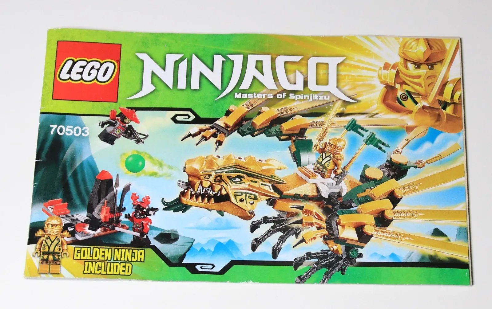 Lego 70503 Ninjago The Golden Dragon Instructions Only