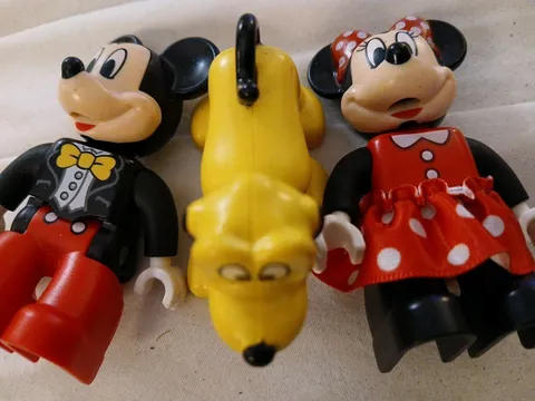LEGO Duplo Disney Figure Set Mickey Mouse, Minnie Mouse, Pluto Dog Lot Of 3