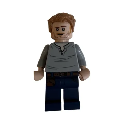 Lego Owen Grady Minifigure 75937 75938 76945 76947 76948 jw048 Open Neck Shirt