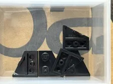 LEGO Parts - Black Wedge, Plate 2 x 2 Right - No 24307 - QTY 5