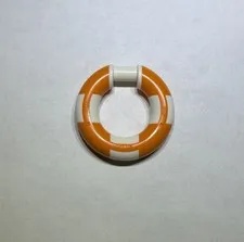 Lego Leisure Equipment Life Ring Orange White Boat Ship Preserver New City No 3 