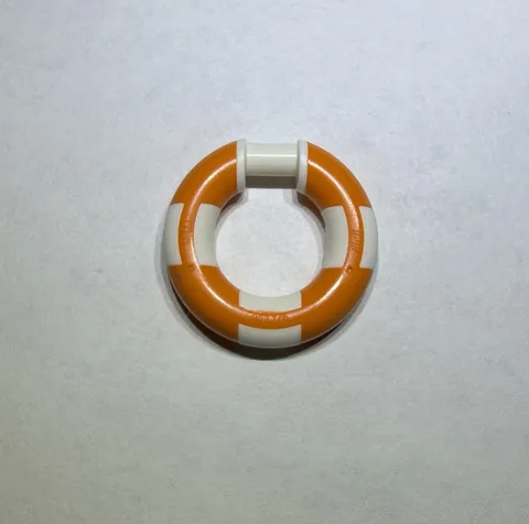 Lego Leisure Equipment Life Ring Orange White Boat Ship Preserver New City No 3 