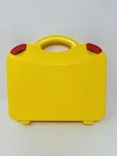 Lego Carrying Case Brief Case Storage Container Yellow With Moveable Dividers