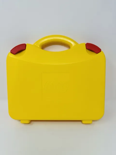 Lego Carrying Case Brief Case Storage Container Yellow With Moveable Dividers