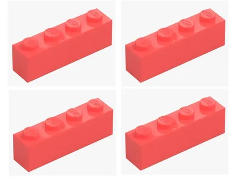 LEGO ® 4x brick 1x4 vibrant coral coral 3010 6422918 building block spare part brick