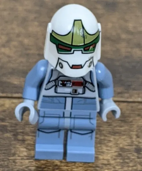 LEGO Star Wars Clone Pilot Minifigure Gray Suit Removable Helmet - Collectible