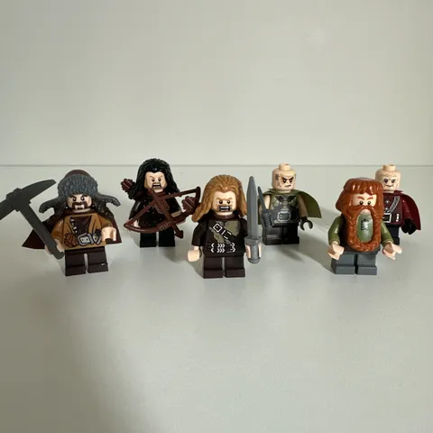 Lego Hobbit Minifigure Lot of 6 Dwarves: Dwalin Bofur Bombur Fili Kili Balin 