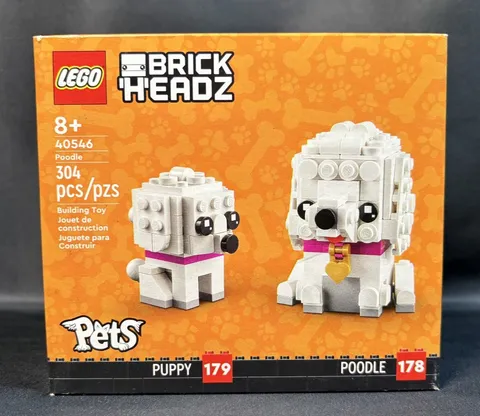 LEGO Brickheadz Pets Puppy & Poodle 40546 Animaux Building Toy Set NEW