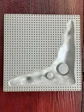 Vintage 1980s  LEGO Base Plate – Lunar Space Crater Moon Raised, Gray – 3947a