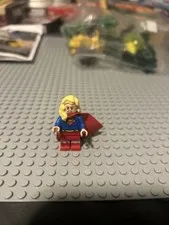 LEGO Supergirl Minifigure w/ Red Cape & Blonde Hair, Minifigures #sh0157